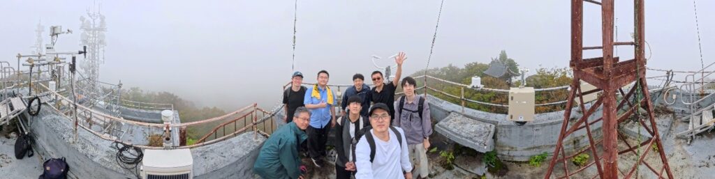 共同気象観測所の屋上で撮影した360度パノラマ写真